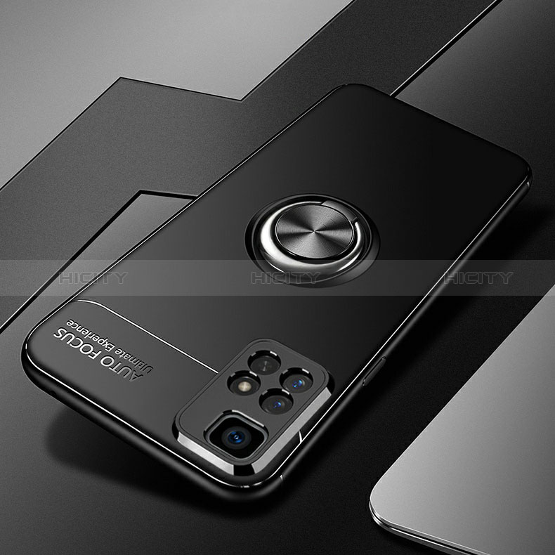 Funda Silicona Carcasa Ultrafina Goma con Magnetico Anillo de dedo Soporte SD3 para Xiaomi Redmi Note 11S 5G