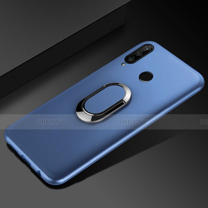 Funda Silicona Carcasa Ultrafina Goma con Magnetico Anillo de dedo Soporte T01 para Huawei Honor 10i