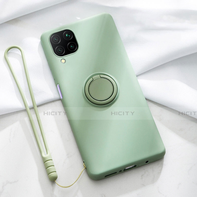 Funda Silicona Carcasa Ultrafina Goma con Magnetico Anillo de dedo Soporte T01 para Huawei Nova 6 SE Verde