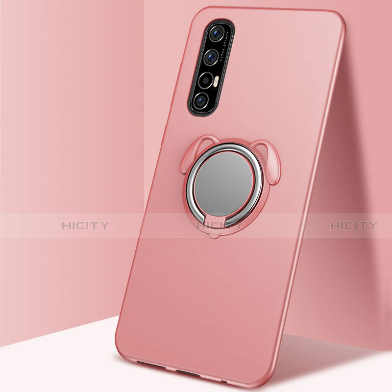 Funda Silicona Carcasa Ultrafina Goma con Magnetico Anillo de dedo Soporte T01 para Oppo Find X2 Neo