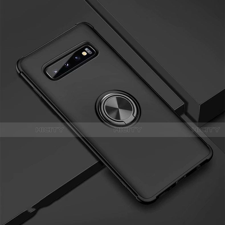 Funda Silicona Carcasa Ultrafina Goma con Magnetico Anillo de dedo Soporte T01 para Samsung Galaxy S10 5G