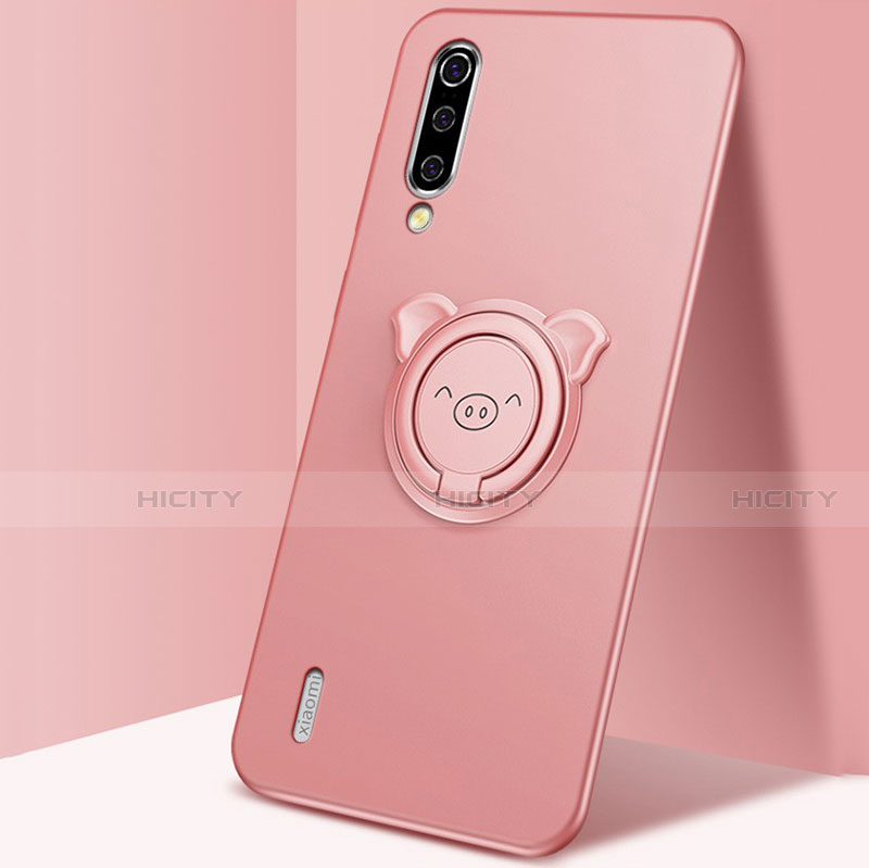 Funda Silicona Carcasa Ultrafina Goma con Magnetico Anillo de dedo Soporte T01 para Xiaomi Mi A3