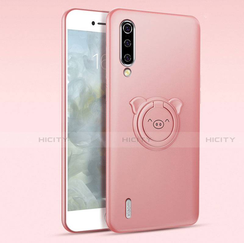 Funda Silicona Carcasa Ultrafina Goma con Magnetico Anillo de dedo Soporte T01 para Xiaomi Mi A3