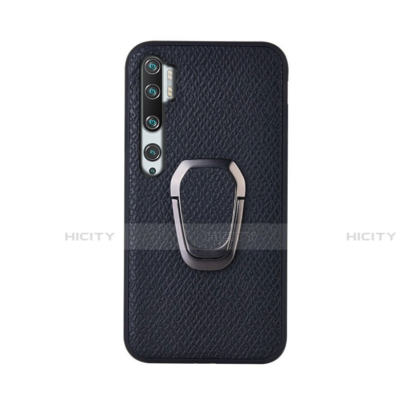 Funda Silicona Carcasa Ultrafina Goma con Magnetico Anillo de dedo Soporte T01 para Xiaomi Mi Note 10