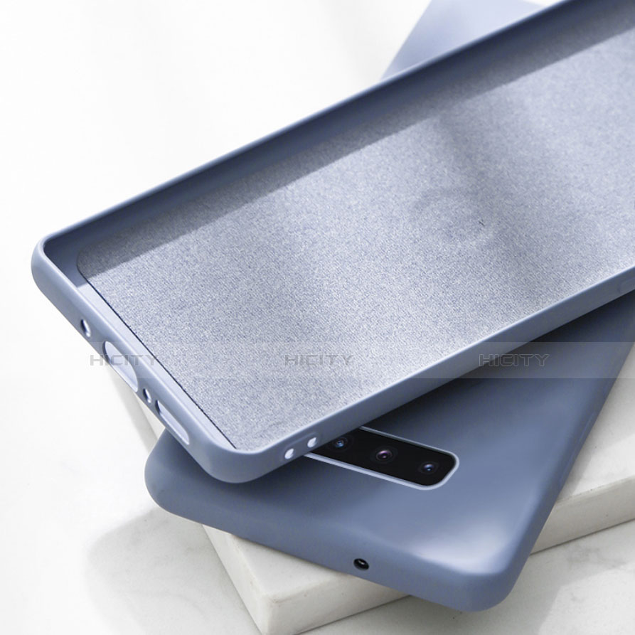 Funda Silicona Carcasa Ultrafina Goma con Magnetico Anillo de dedo Soporte T02 para Samsung Galaxy S10 5G