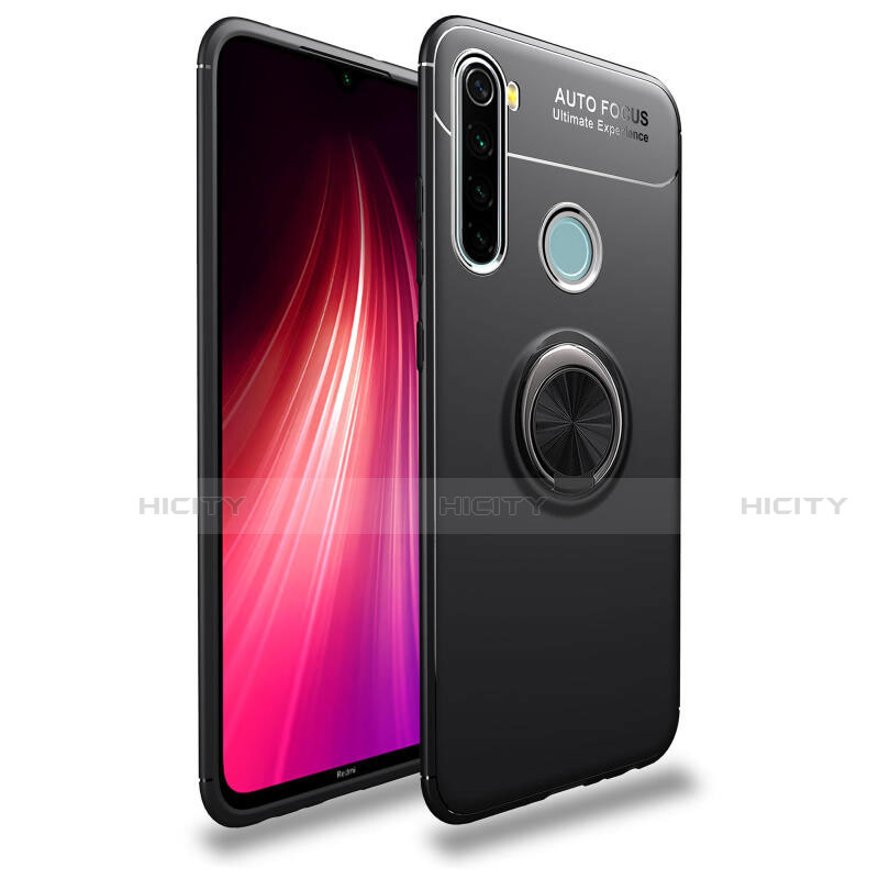 Funda Silicona Carcasa Ultrafina Goma con Magnetico Anillo de dedo Soporte T02 para Xiaomi Redmi Note 8