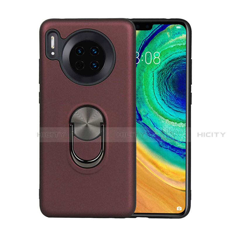 Funda Silicona Carcasa Ultrafina Goma con Magnetico Anillo de dedo Soporte T03 para Huawei Mate 30 Pro