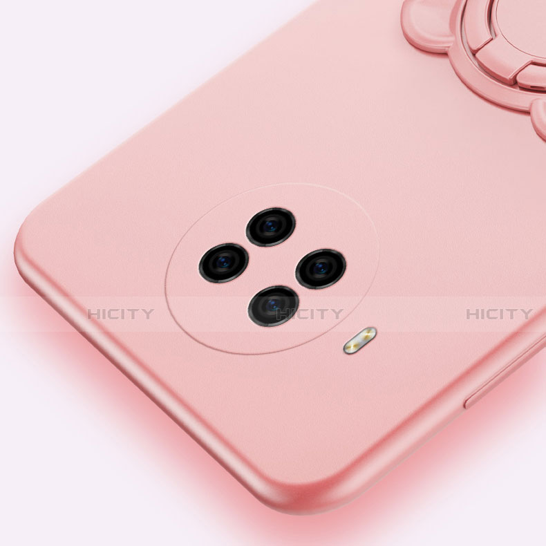 Funda Silicona Carcasa Ultrafina Goma con Magnetico Anillo de dedo Soporte T03 para Xiaomi Mi 10i 5G