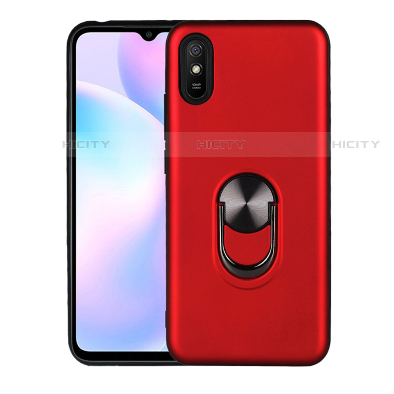 Funda Silicona Carcasa Ultrafina Goma con Magnetico Anillo de dedo Soporte T03 para Xiaomi Redmi 9i