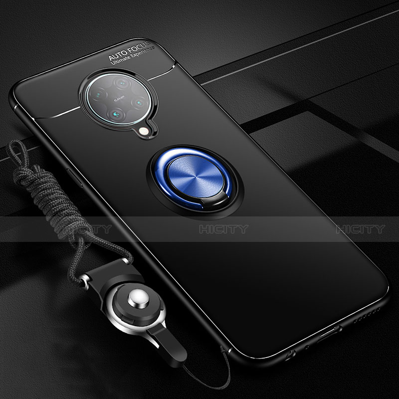 Funda Silicona Carcasa Ultrafina Goma con Magnetico Anillo de dedo Soporte T03 para Xiaomi Redmi K30 Pro Zoom