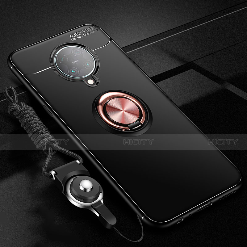 Funda Silicona Carcasa Ultrafina Goma con Magnetico Anillo de dedo Soporte T03 para Xiaomi Redmi K30 Pro Zoom