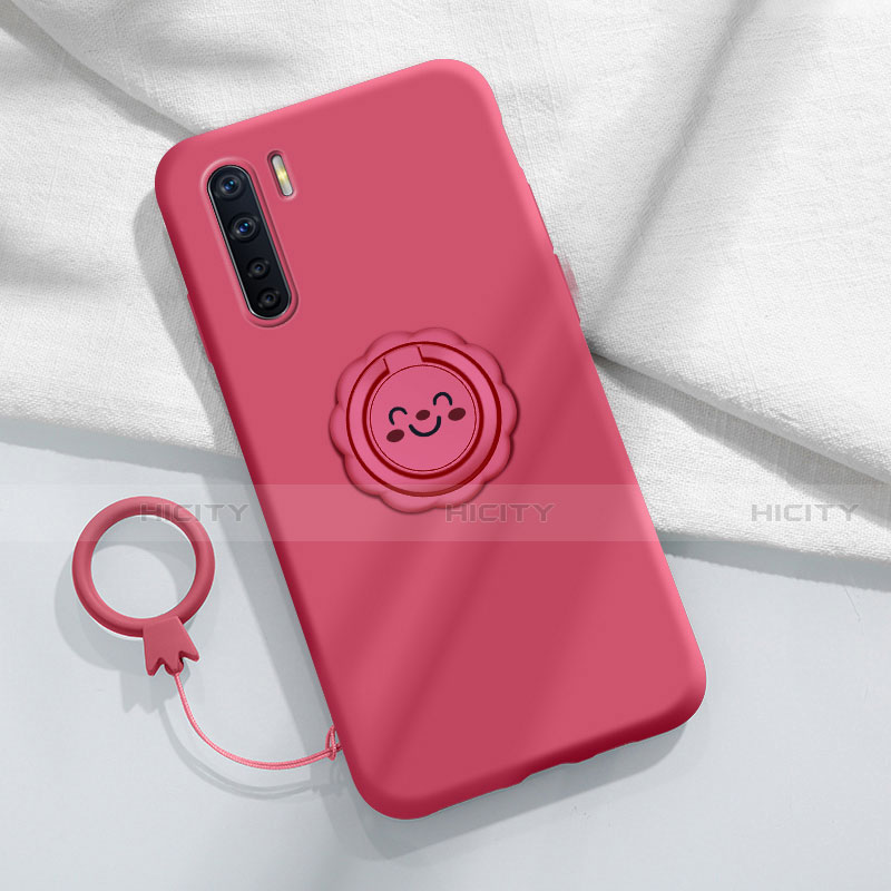 Funda Silicona Carcasa Ultrafina Goma con Magnetico Anillo de dedo Soporte T04 para Oppo A91