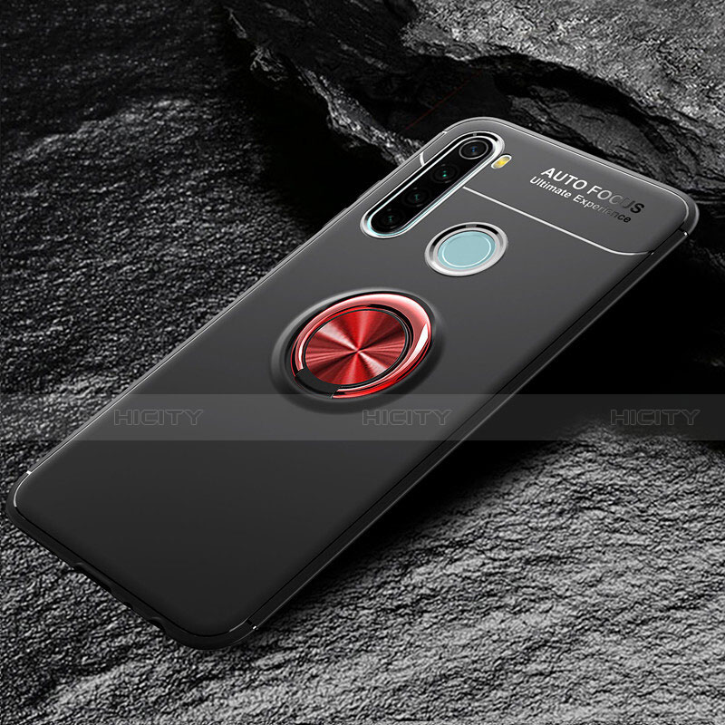 Funda Silicona Carcasa Ultrafina Goma con Magnetico Anillo de dedo Soporte T04 para Xiaomi Redmi Note 8T