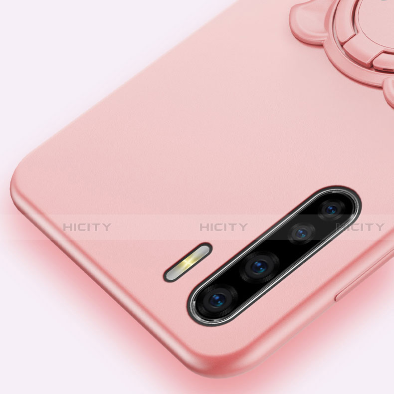 Funda Silicona Carcasa Ultrafina Goma con Magnetico Anillo de dedo Soporte T05 para Oppo A91