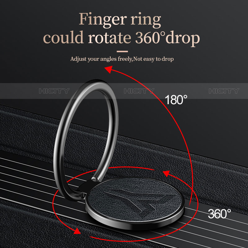 Funda Silicona Carcasa Ultrafina Goma con Magnetico Anillo de dedo Soporte T06 para Xiaomi Mi 11 Lite 5G