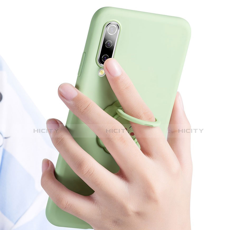 Funda Silicona Carcasa Ultrafina Goma con Magnetico Anillo de dedo Soporte T06 para Xiaomi Mi A3