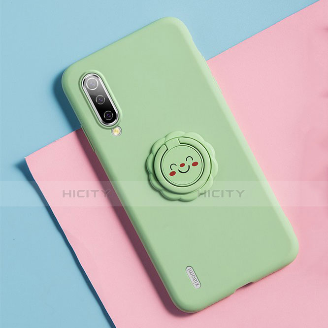 Funda Silicona Carcasa Ultrafina Goma con Magnetico Anillo de dedo Soporte T06 para Xiaomi Mi A3