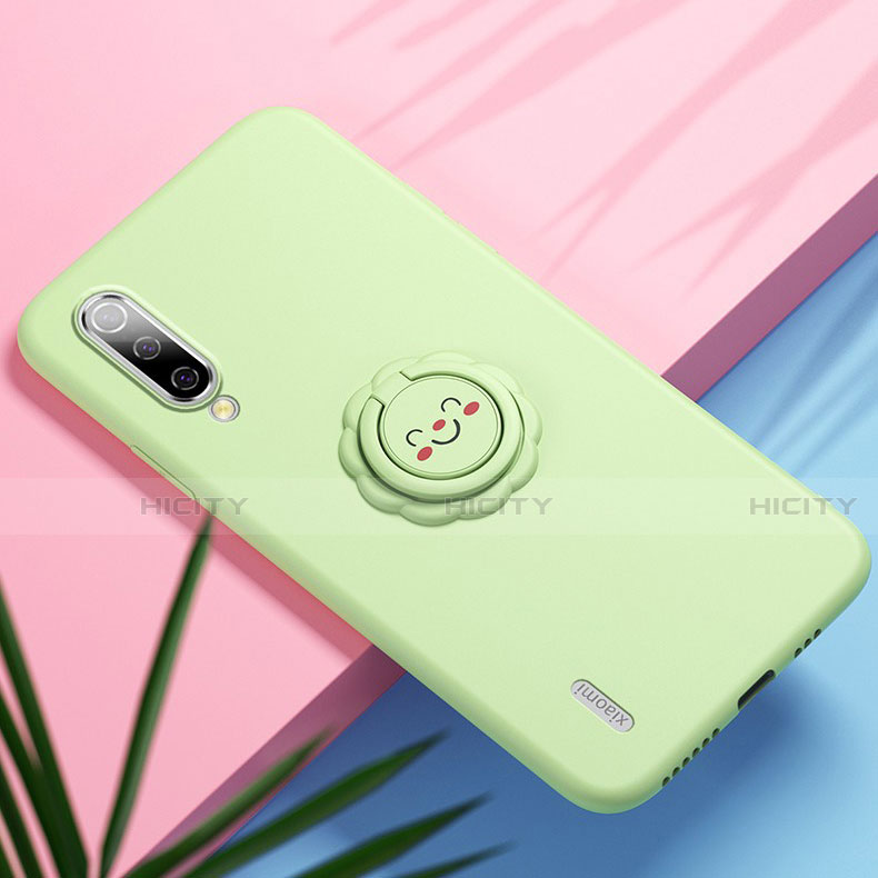 Funda Silicona Carcasa Ultrafina Goma con Magnetico Anillo de dedo Soporte T06 para Xiaomi Mi A3