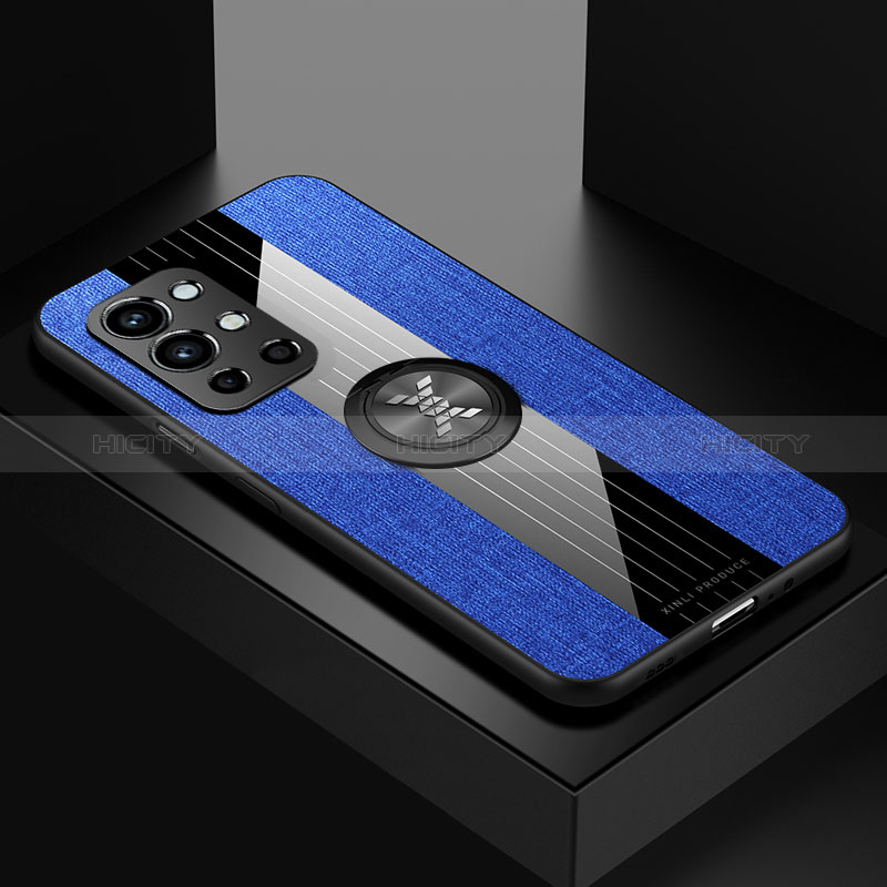 Funda Silicona Carcasa Ultrafina Goma con Magnetico Anillo de dedo Soporte X01L para OnePlus 9R 5G