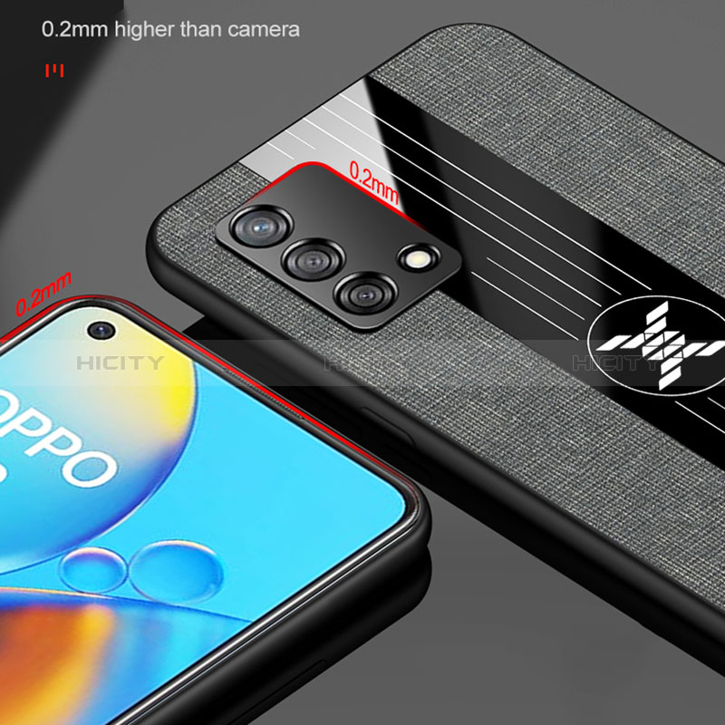 Funda Silicona Carcasa Ultrafina Goma con Magnetico Anillo de dedo Soporte X01L para Oppo A95 4G