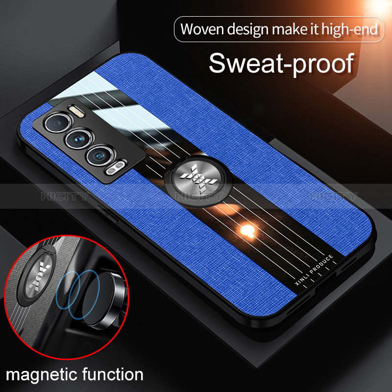 Funda Silicona Carcasa Ultrafina Goma con Magnetico Anillo de dedo Soporte X01L para Realme GT Master Explorer 5G