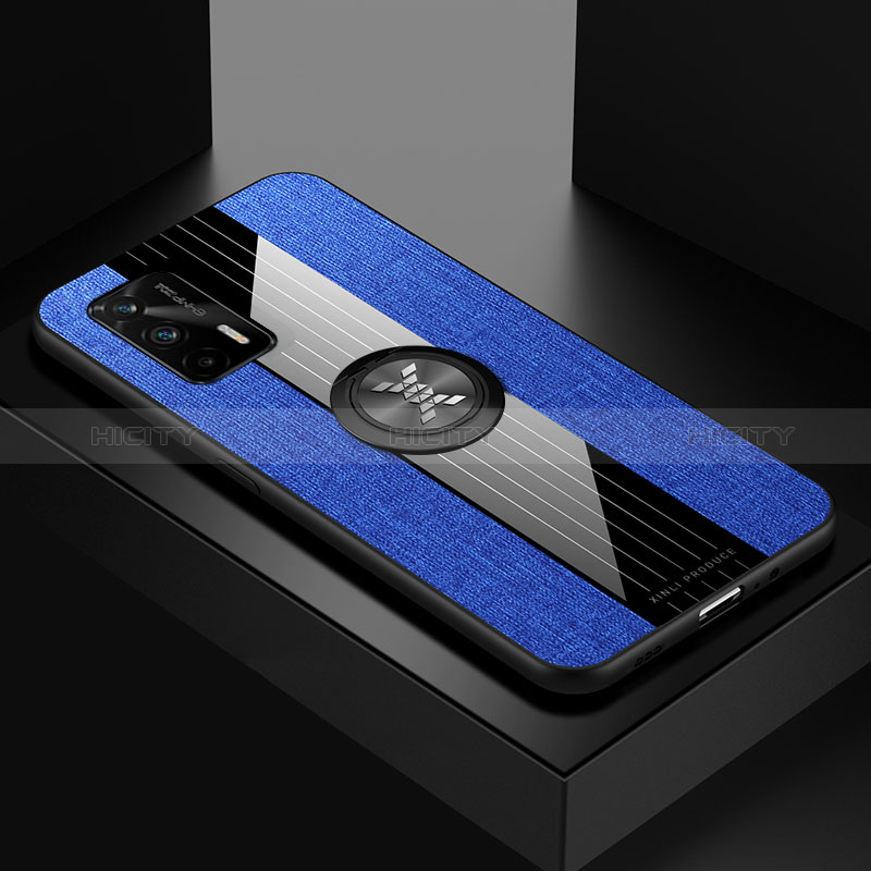 Funda Silicona Carcasa Ultrafina Goma con Magnetico Anillo de dedo Soporte X01L para Realme GT Neo 2T 5G