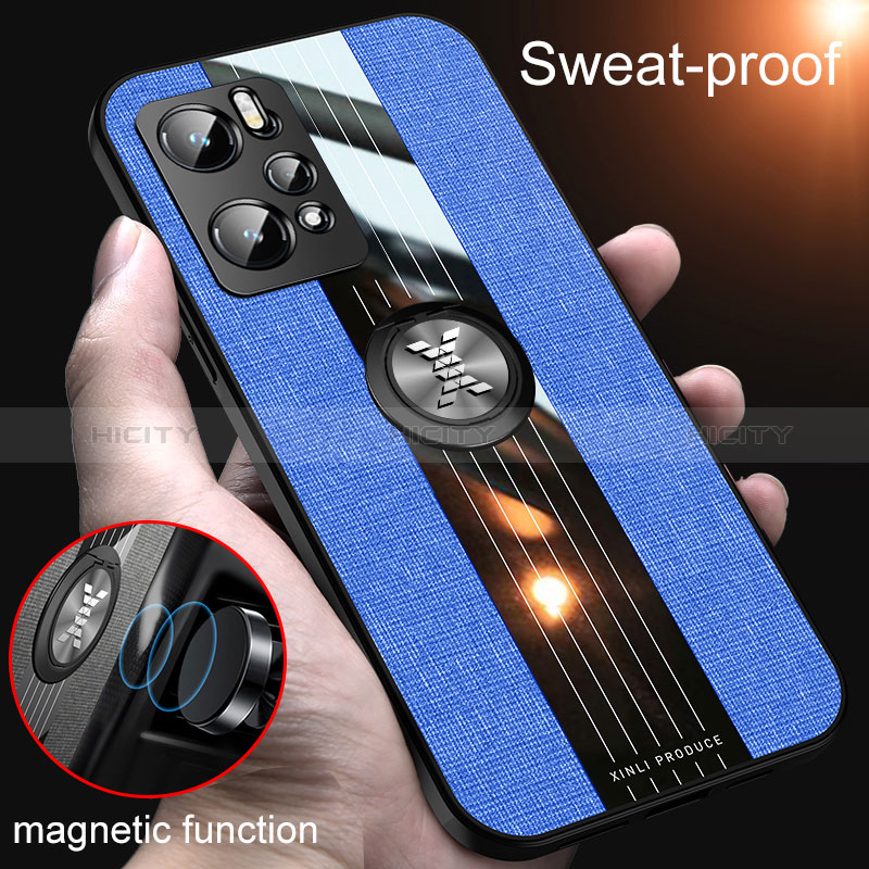 Funda Silicona Carcasa Ultrafina Goma con Magnetico Anillo de dedo Soporte X01L para Realme GT Neo 3T 5G