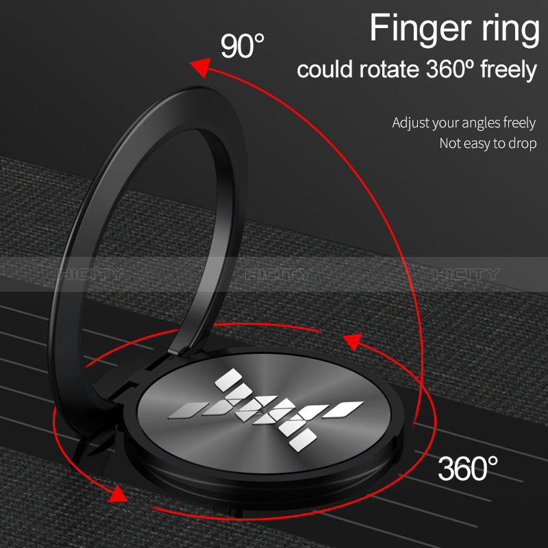 Funda Silicona Carcasa Ultrafina Goma con Magnetico Anillo de dedo Soporte X01L para Samsung Galaxy A10