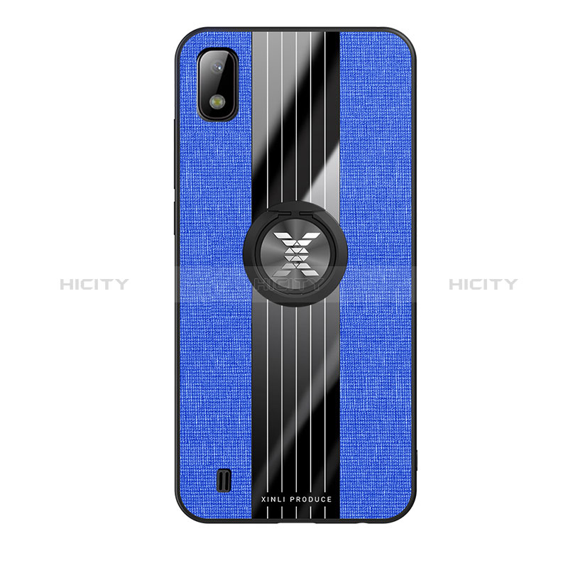 Funda Silicona Carcasa Ultrafina Goma con Magnetico Anillo de dedo Soporte X01L para Samsung Galaxy A10