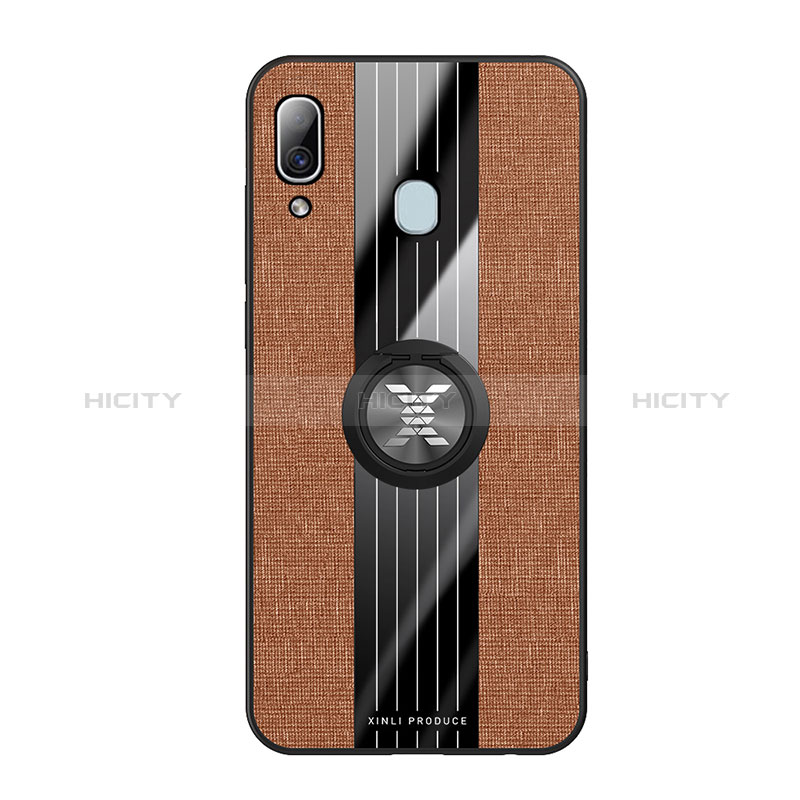 Funda Silicona Carcasa Ultrafina Goma con Magnetico Anillo de dedo Soporte X01L para Samsung Galaxy A30