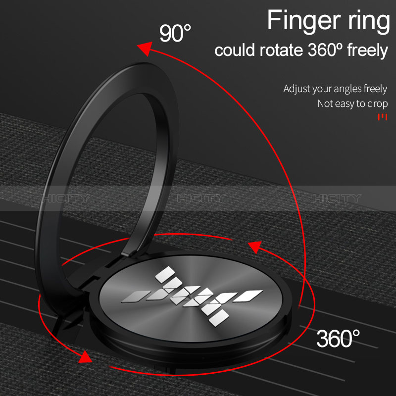 Funda Silicona Carcasa Ultrafina Goma con Magnetico Anillo de dedo Soporte X01L para Samsung Galaxy A30S