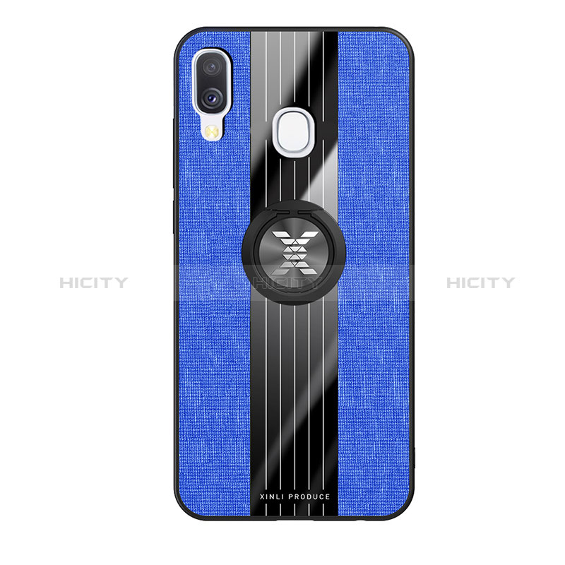 Funda Silicona Carcasa Ultrafina Goma con Magnetico Anillo de dedo Soporte X01L para Samsung Galaxy A40