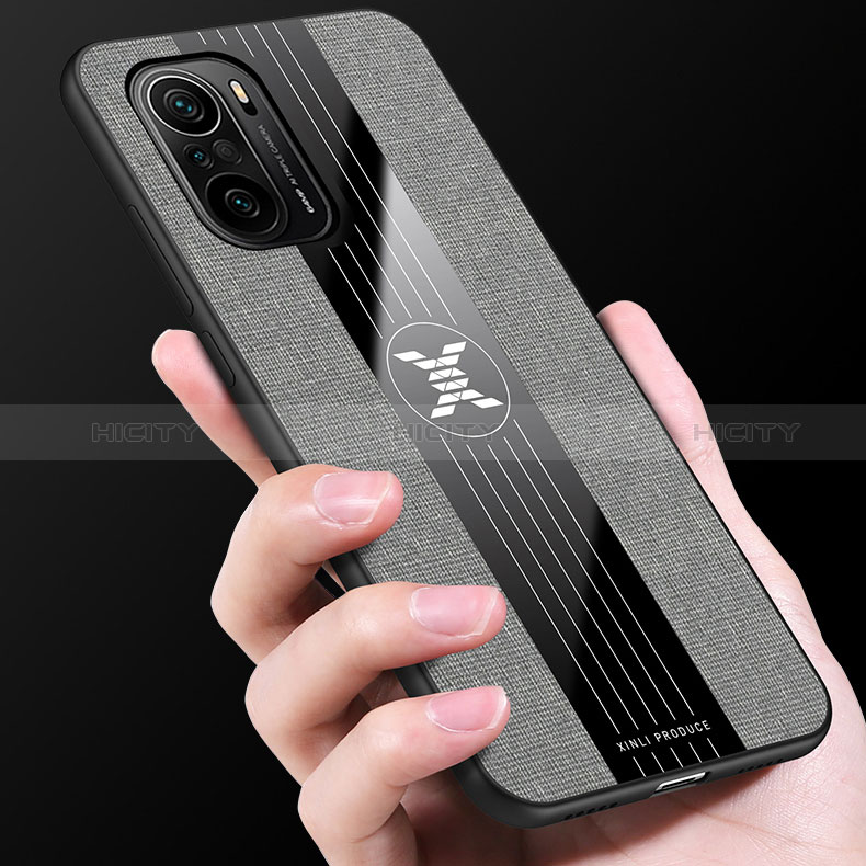 Funda Silicona Carcasa Ultrafina Goma con Magnetico Anillo de dedo Soporte X01L para Xiaomi Mi 11X 5G