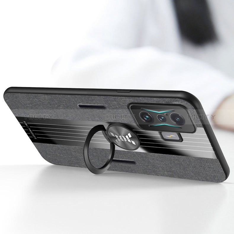 Funda Silicona Carcasa Ultrafina Goma con Magnetico Anillo de dedo Soporte X01L para Xiaomi Poco F4 GT 5G
