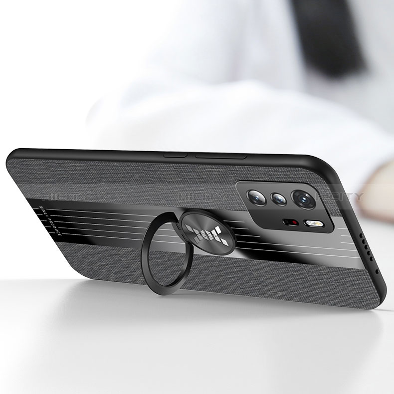Funda Silicona Carcasa Ultrafina Goma con Magnetico Anillo de dedo Soporte X01L para Xiaomi Poco X3 GT 5G