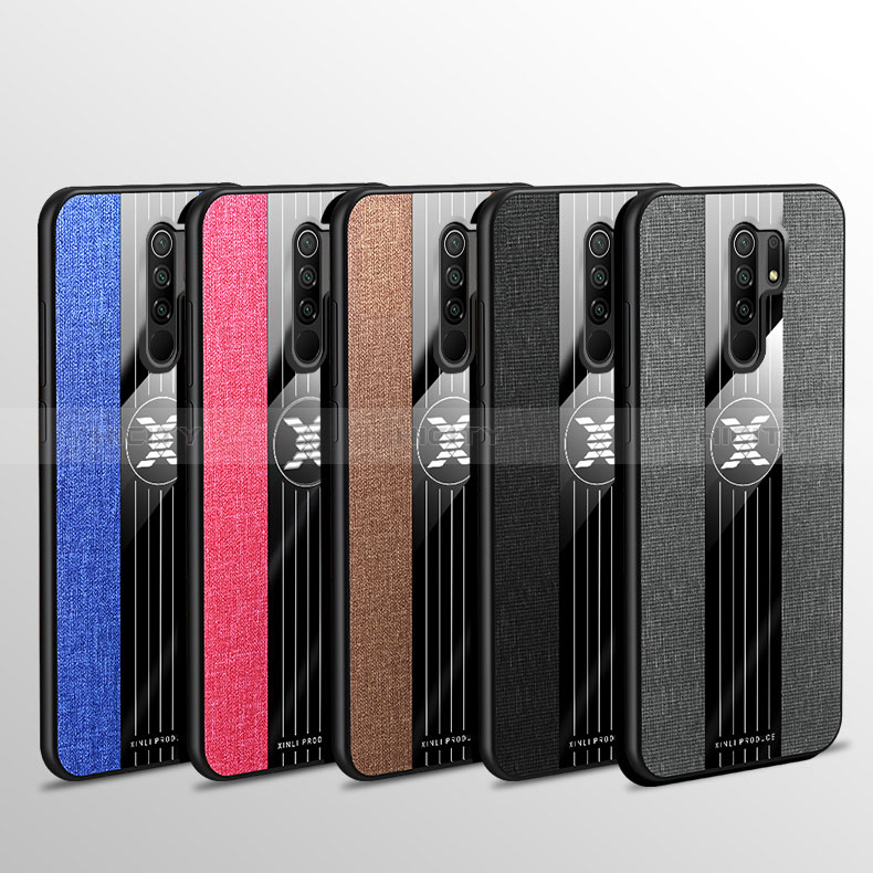 Funda Silicona Carcasa Ultrafina Goma con Magnetico Anillo de dedo Soporte X01L para Xiaomi Redmi 9