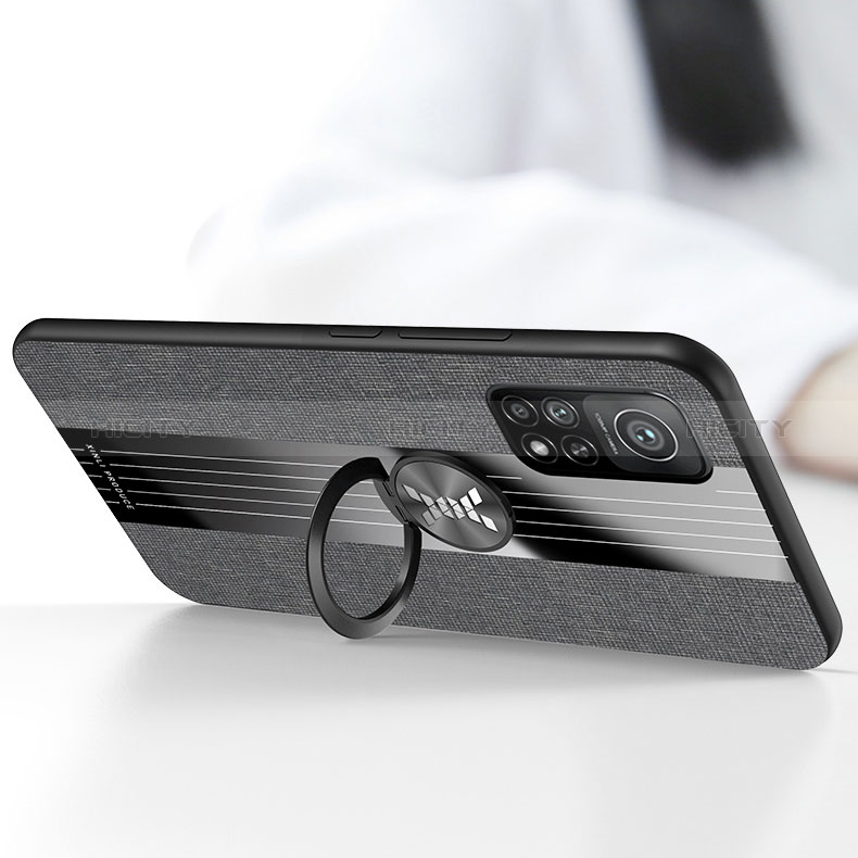 Funda Silicona Carcasa Ultrafina Goma con Magnetico Anillo de dedo Soporte X01L para Xiaomi Redmi K30S 5G