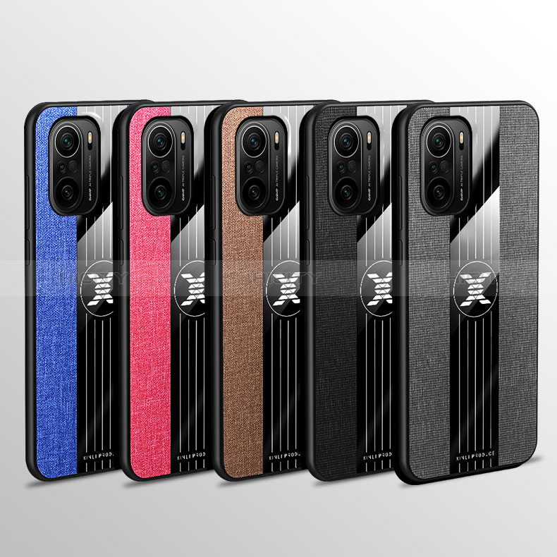 Funda Silicona Carcasa Ultrafina Goma con Magnetico Anillo de dedo Soporte X01L para Xiaomi Redmi K40 Pro 5G