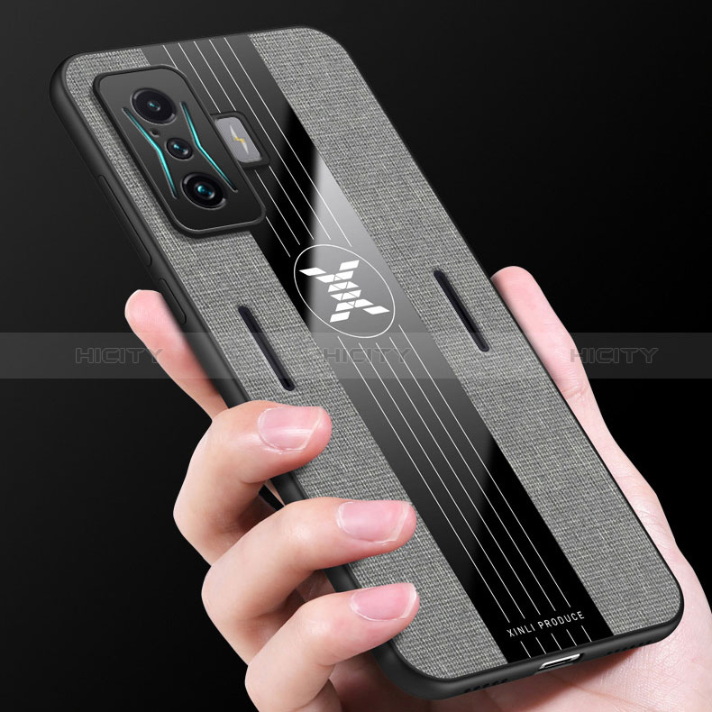 Funda Silicona Carcasa Ultrafina Goma con Magnetico Anillo de dedo Soporte X01L para Xiaomi Redmi K50 Gaming 5G