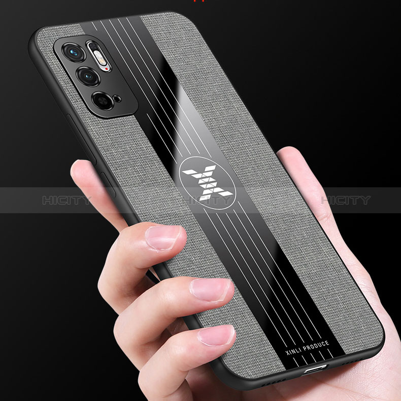 Funda Silicona Carcasa Ultrafina Goma con Magnetico Anillo de dedo Soporte X01L para Xiaomi Redmi Note 10T 5G