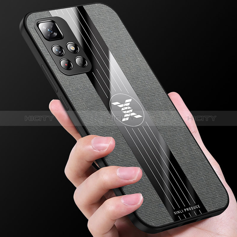 Funda Silicona Carcasa Ultrafina Goma con Magnetico Anillo de dedo Soporte X01L para Xiaomi Redmi Note 11 5G