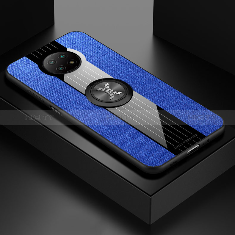 Funda Silicona Carcasa Ultrafina Goma con Magnetico Anillo de dedo Soporte X01L para Xiaomi Redmi Note 9 5G