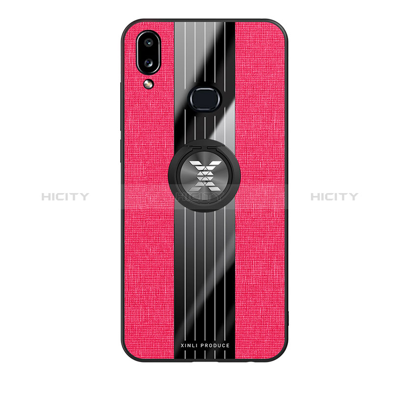 Funda Silicona Carcasa Ultrafina Goma con Magnetico Anillo de dedo Soporte X02L para Samsung Galaxy A10s