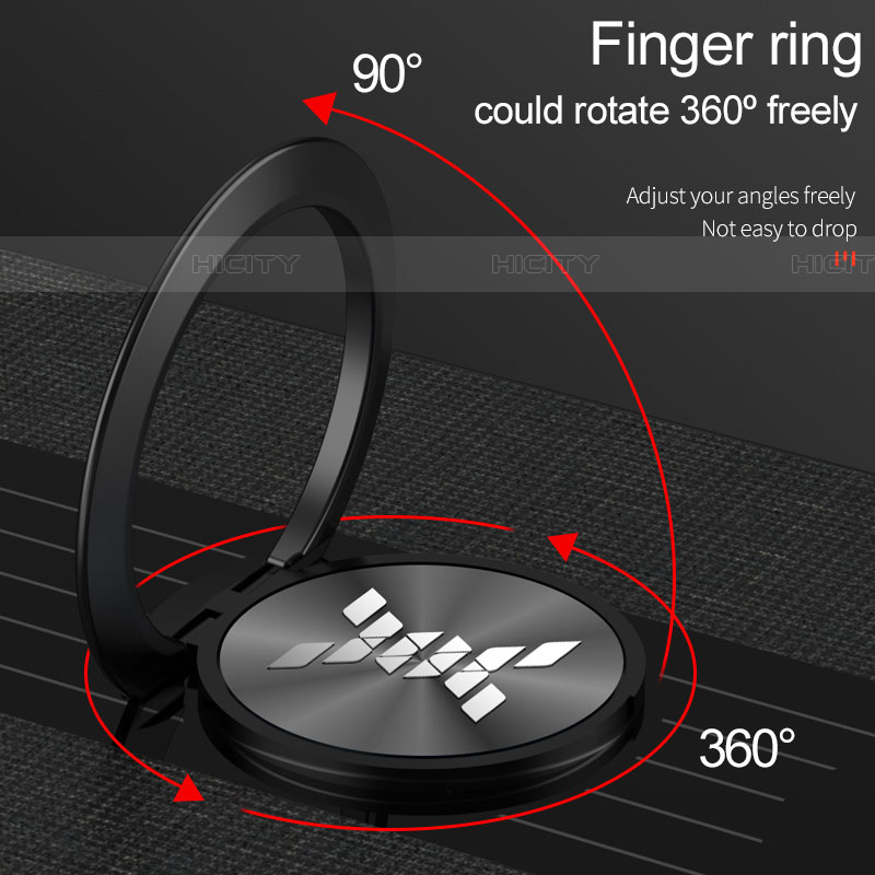 Funda Silicona Carcasa Ultrafina Goma con Magnetico Anillo de dedo Soporte X02L para Samsung Galaxy A72 4G