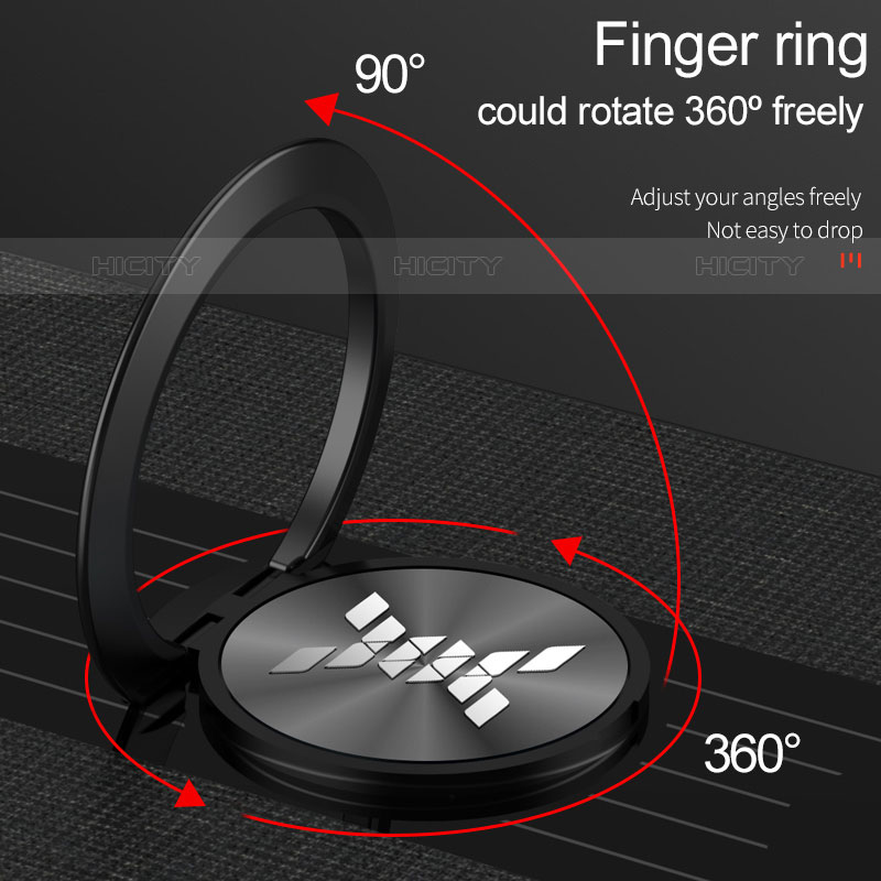 Funda Silicona Carcasa Ultrafina Goma con Magnetico Anillo de dedo Soporte X02L para Samsung Galaxy M02