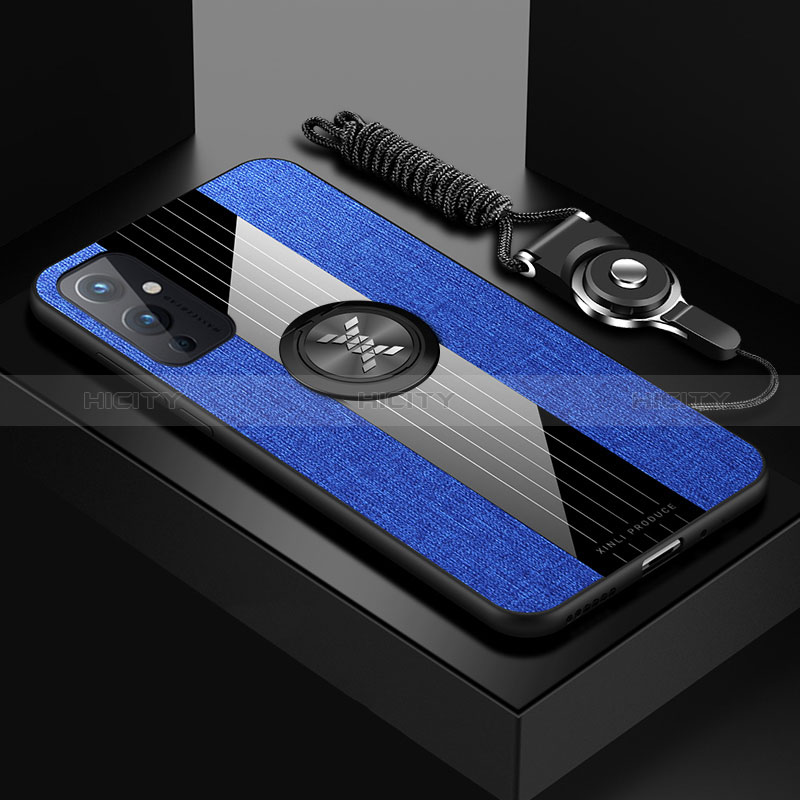 Funda Silicona Carcasa Ultrafina Goma con Magnetico Anillo de dedo Soporte X03L para OnePlus 9 5G