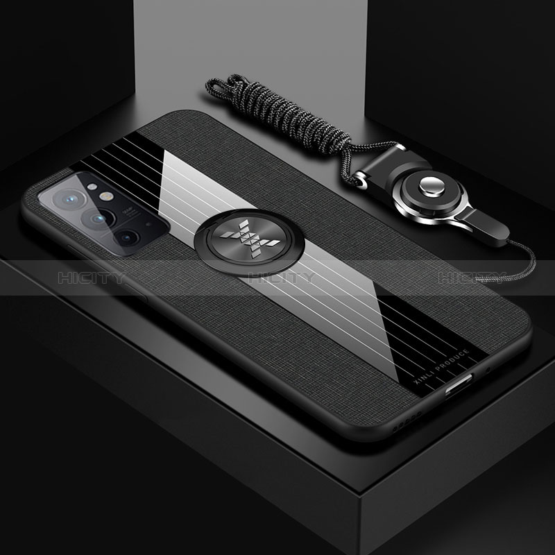 Funda Silicona Carcasa Ultrafina Goma con Magnetico Anillo de dedo Soporte X03L para OnePlus 9RT 5G