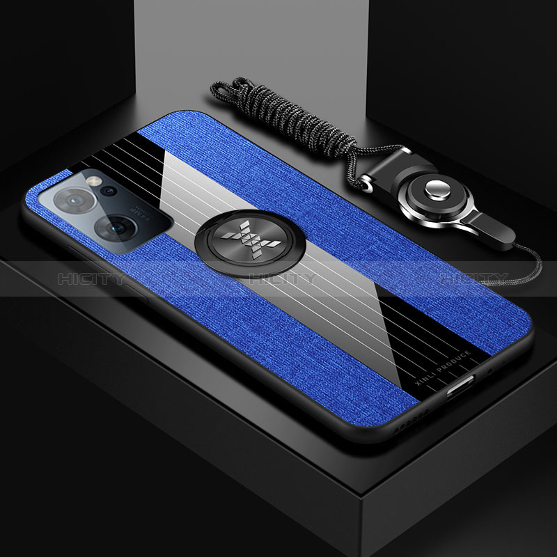 Funda Silicona Carcasa Ultrafina Goma con Magnetico Anillo de dedo Soporte X03L para OnePlus Nord CE 2 5G