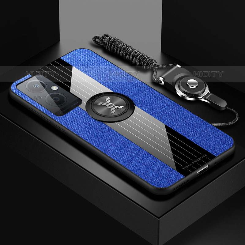 Funda Silicona Carcasa Ultrafina Goma con Magnetico Anillo de dedo Soporte X03L para Oppo F21 Pro 5G