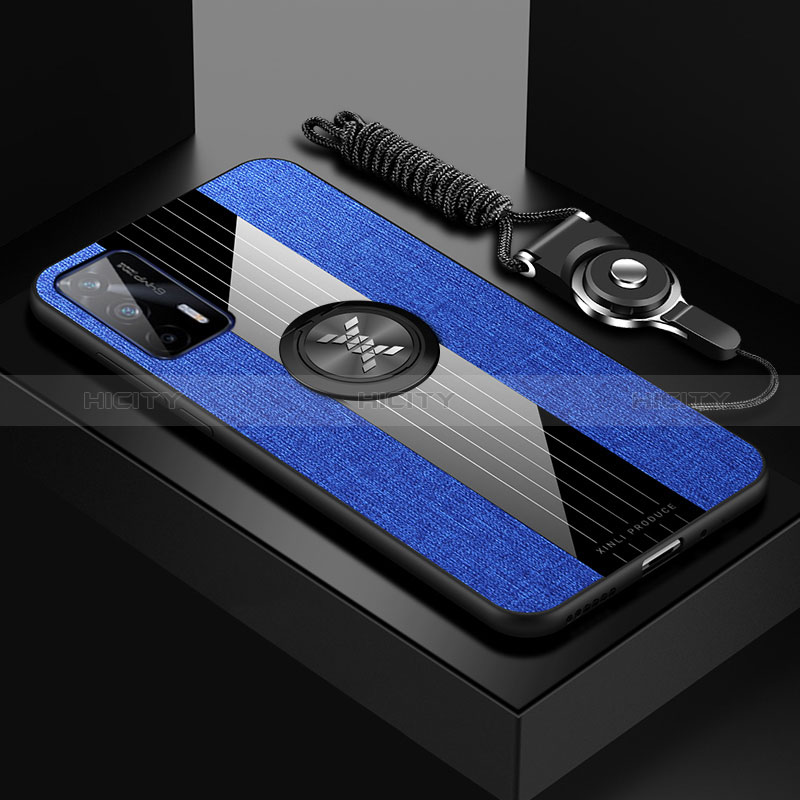 Funda Silicona Carcasa Ultrafina Goma con Magnetico Anillo de dedo Soporte X03L para Realme GT 5G